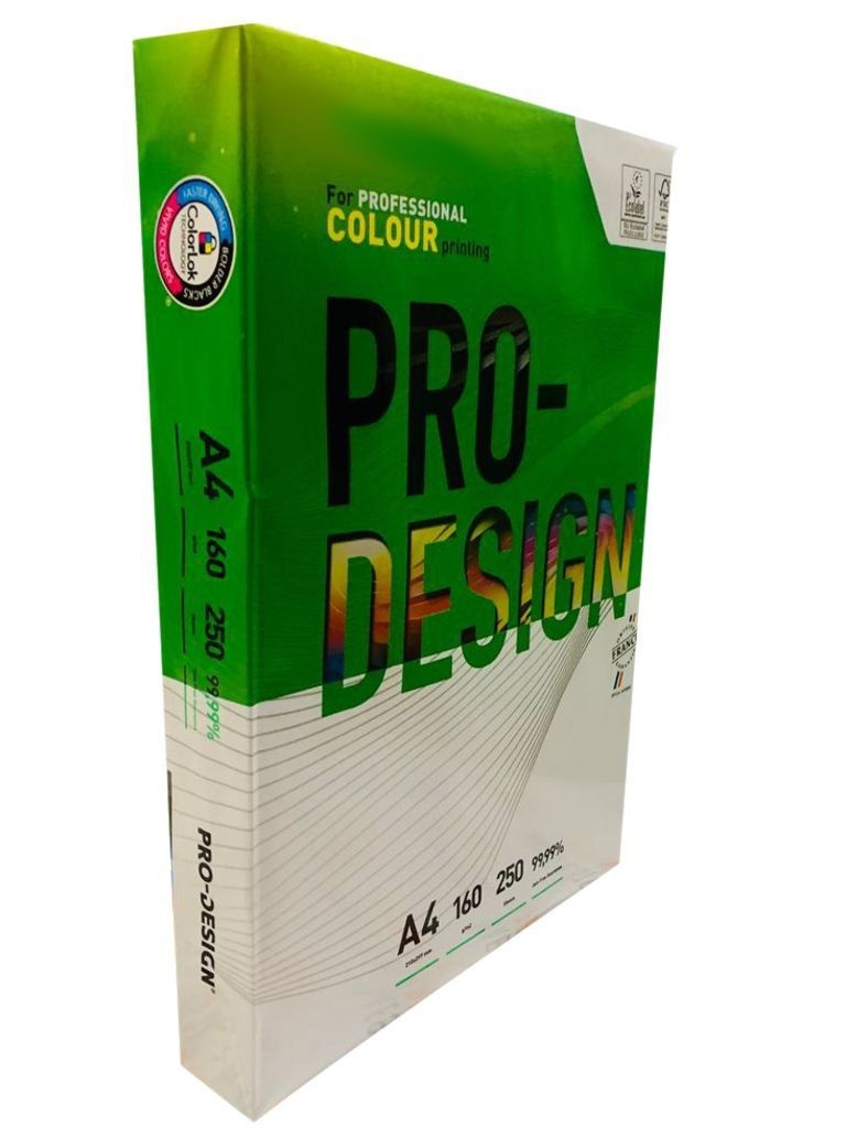 Папір для друку PRO-DESIGN, 160 г/м2, 250 арк., білий(3141720154844)